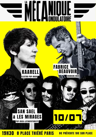 Affiche concert du 10 Juillet 2026 à la Mécanique Ondulatoire